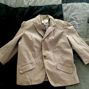 Old navy tan and white blazer
